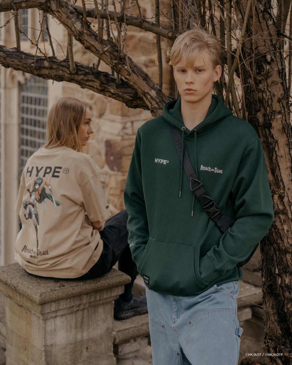 Apparel from the HYPE Attack on Titan Fall/Winter 2025 collection