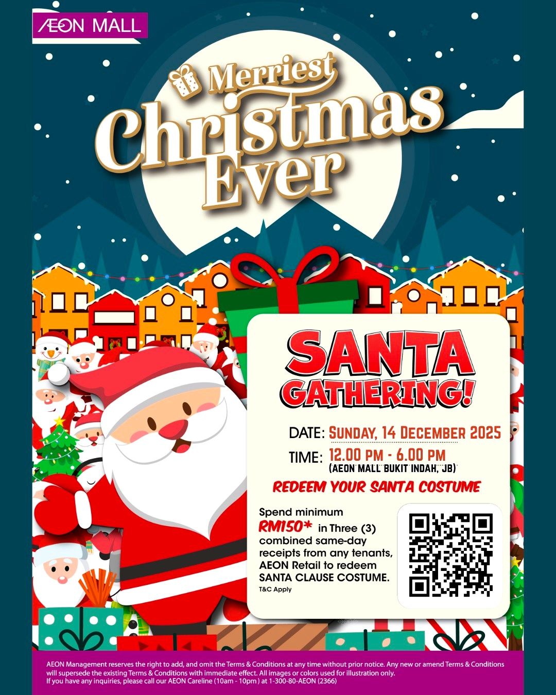 Festive gathering at AEON Mall Bukit Indah with Santa