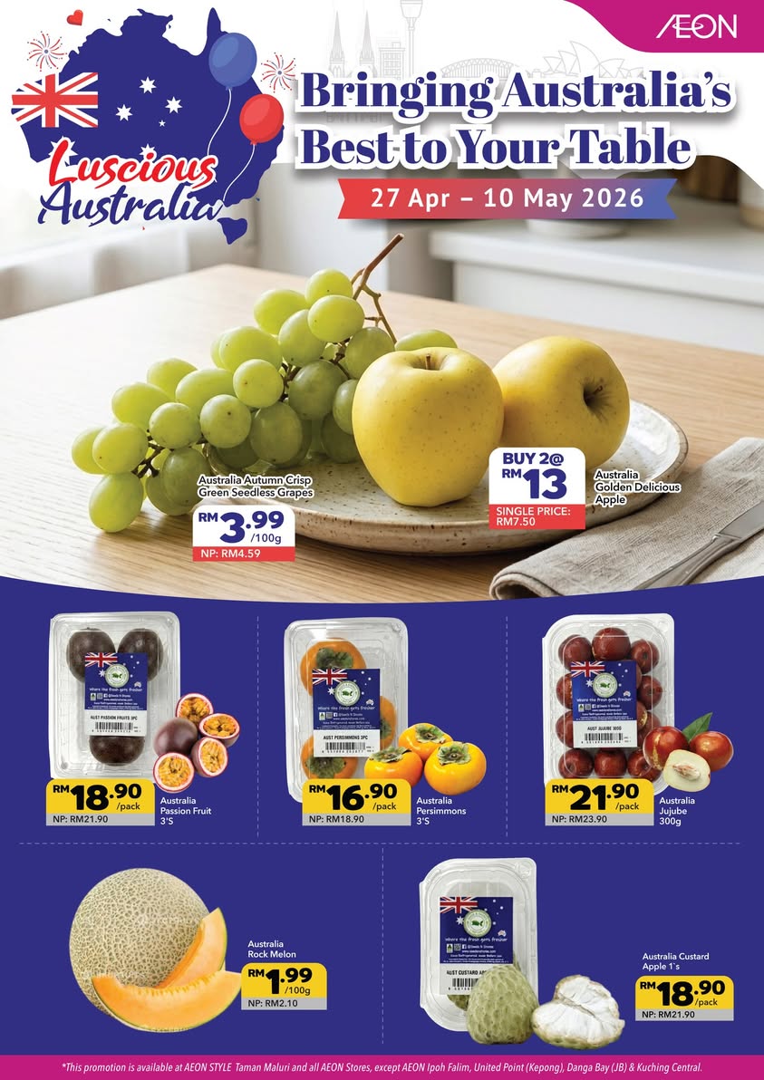 A vibrant display of fresh Australian fruits and vegetables