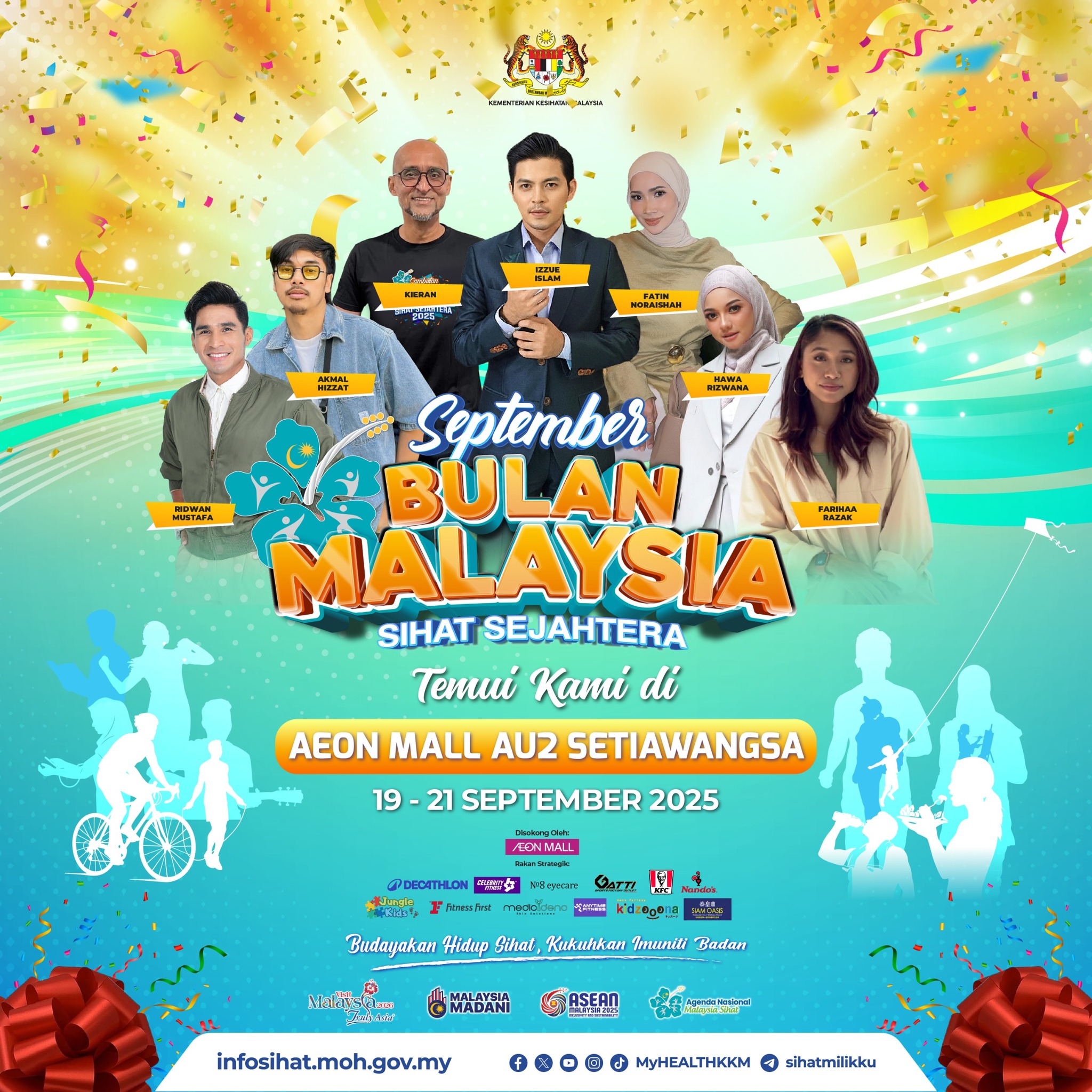 Promotional graphic for Bulan Malaysia Sihat Sejahtera 2025