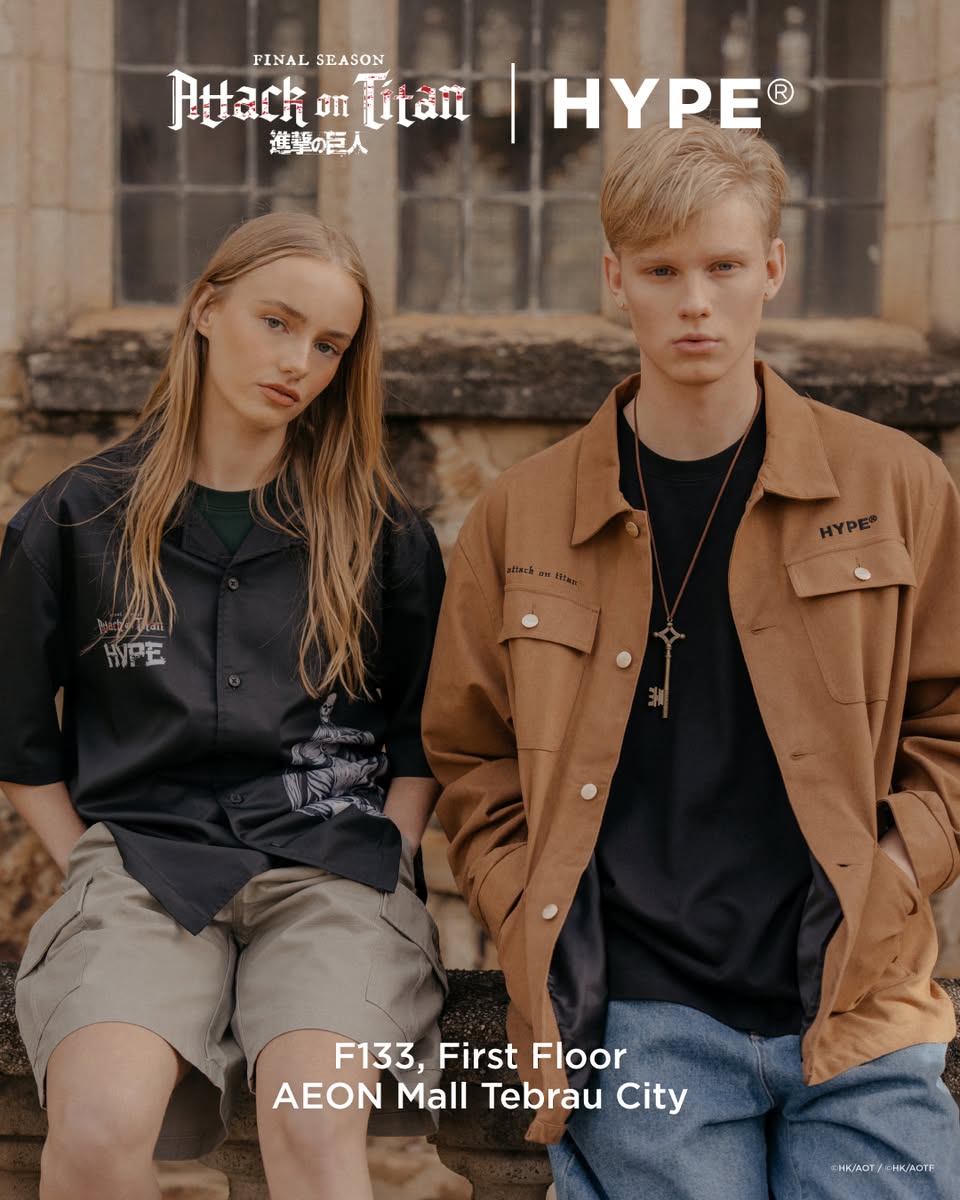 Attack on Titan HYPE Collection apparel featuring iconic imagery