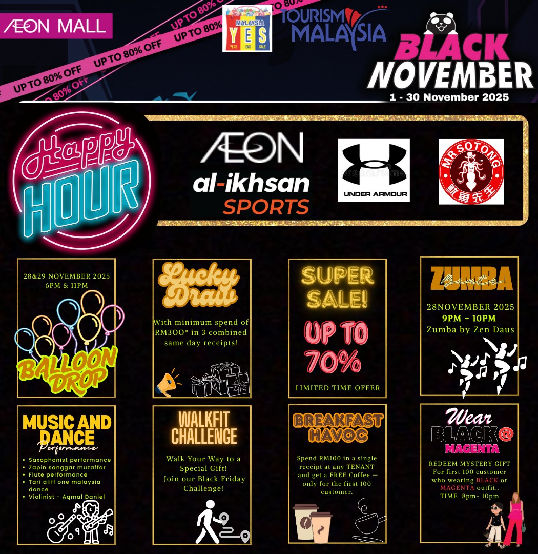 Get ready for Black Friday at AEON Mall Tebrau City