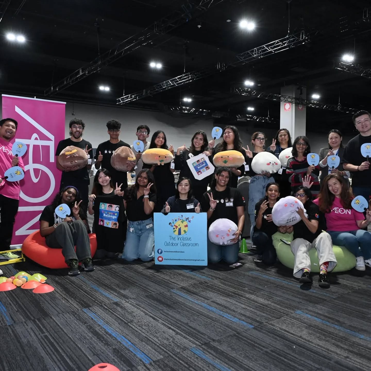 University volunteers supporting the Inclusive Outdoor Classroom event