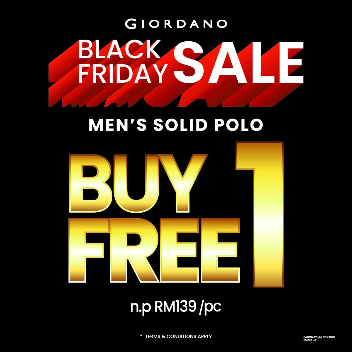Giordano promotional banner for Black Friday