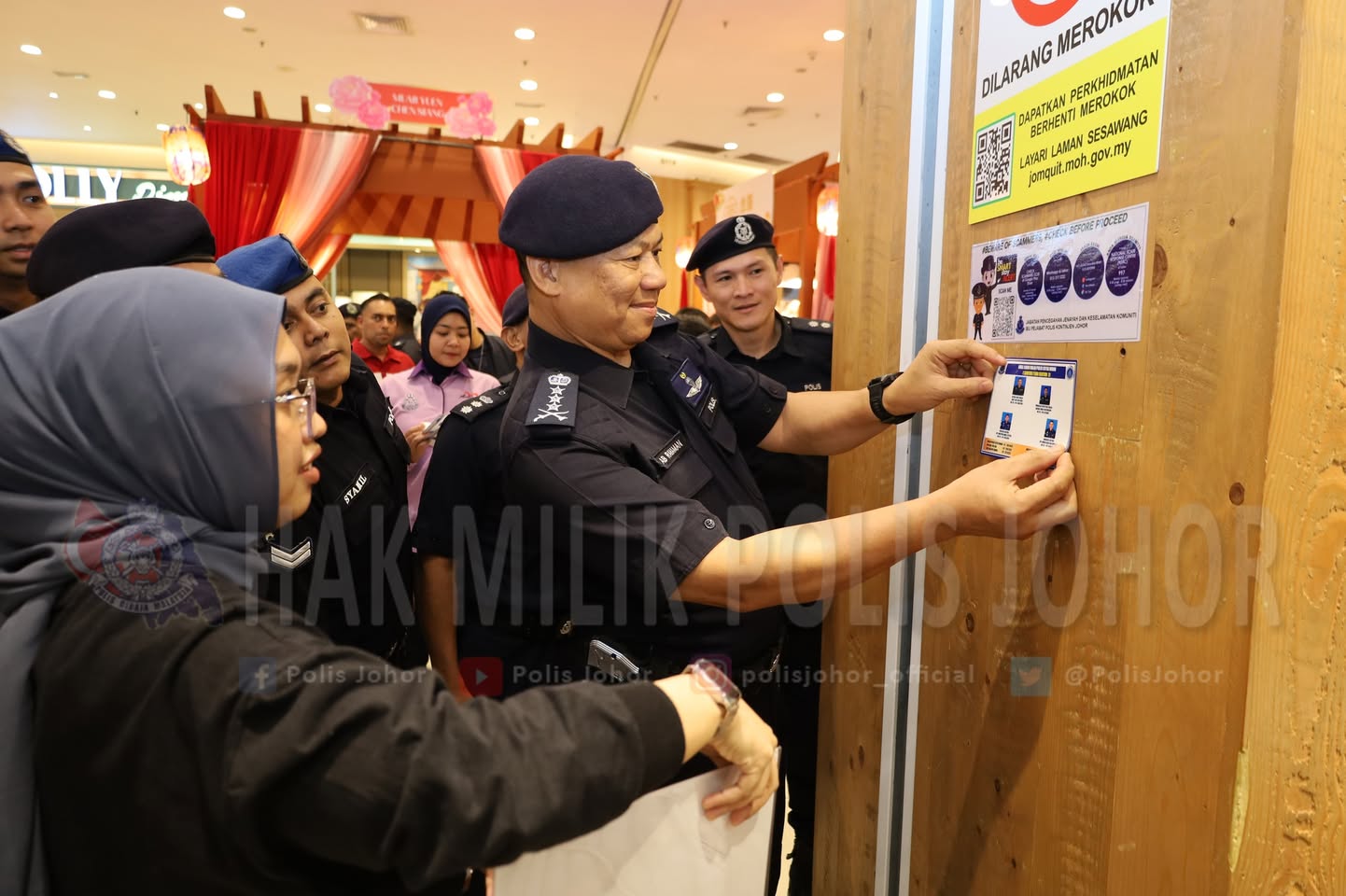 Kehadiran pegawai kanan PDRM Johor dalam program kepolisian komuniti