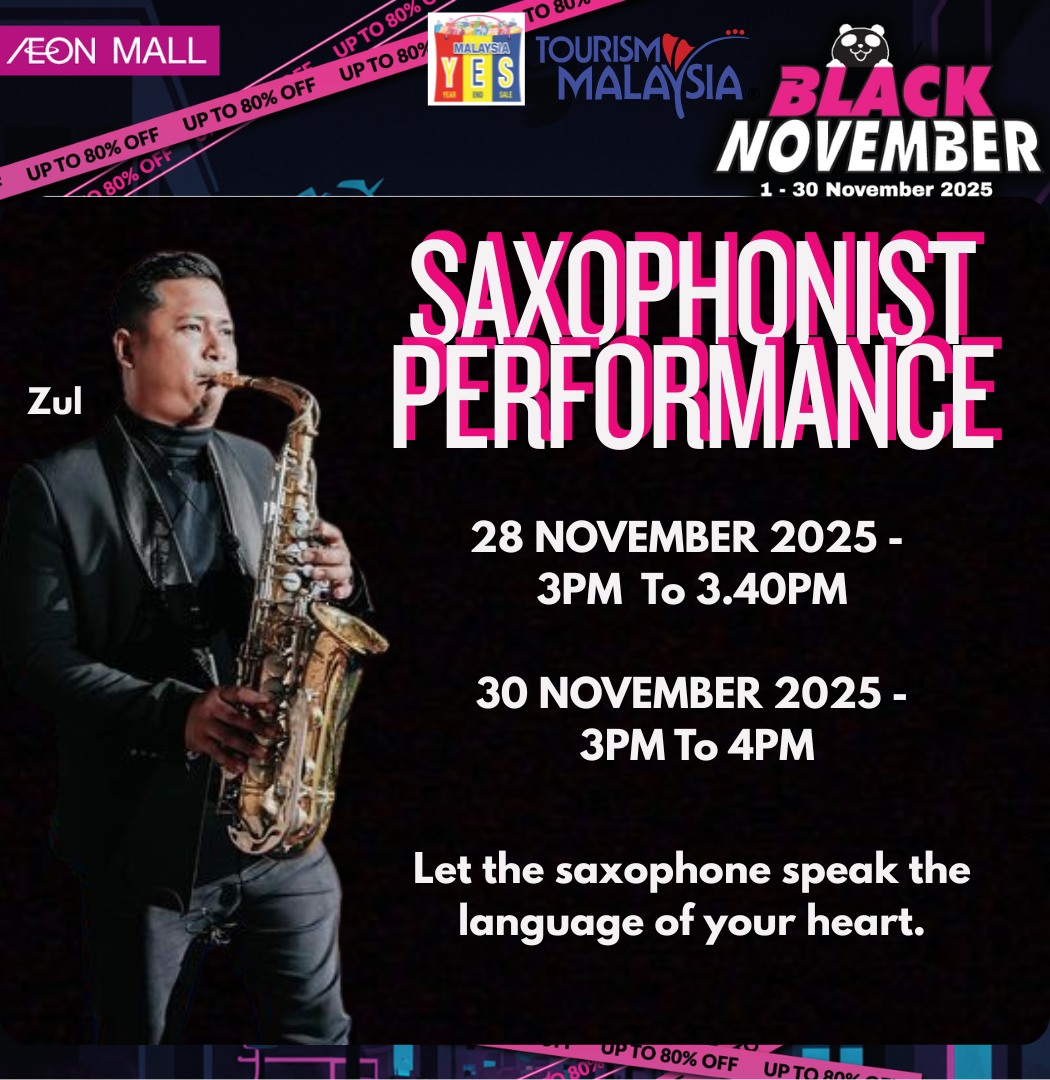 Families enjoying various fun activities during Black Friday at AEON Mall