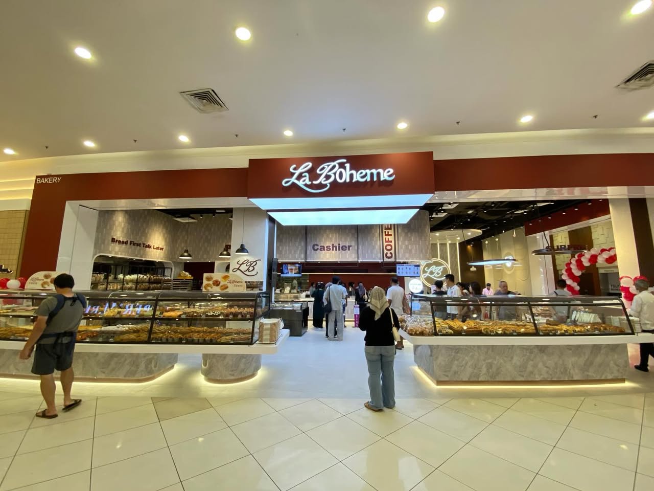 Barista preparing coffee at La Bohème