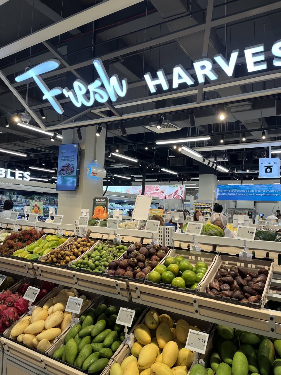 Interior view of AEON STYLE Setia Ecohill's fresh produce section