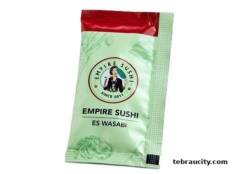 A single packet of Empire Sushi ES Wasabi with the brand logo and name.