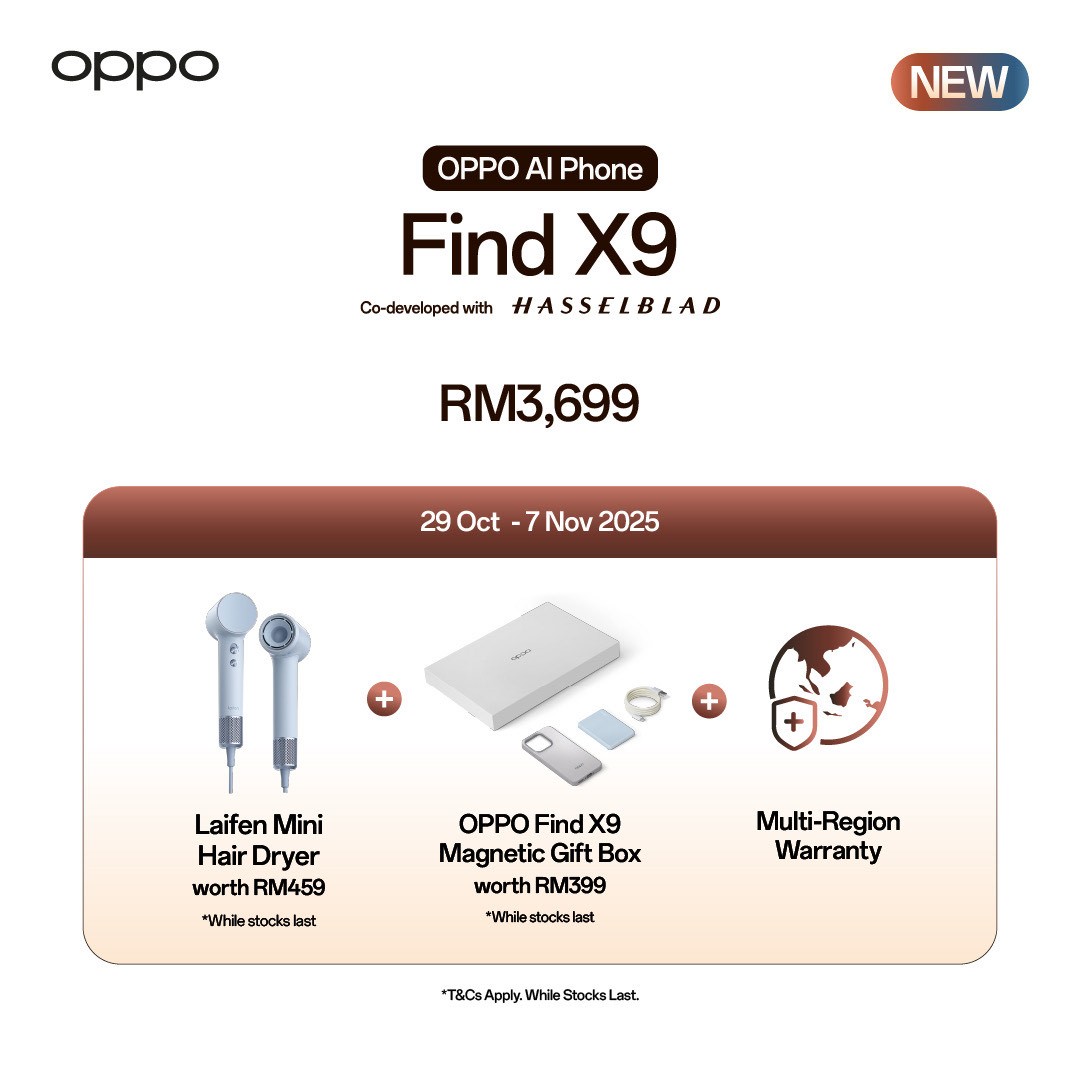 OPPO Find X9 Series device held elegantly