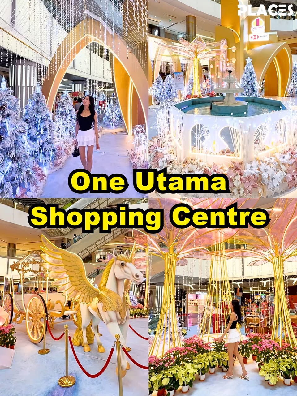 Enchanting holiday display with sparkling elements at a Klang Valley mall