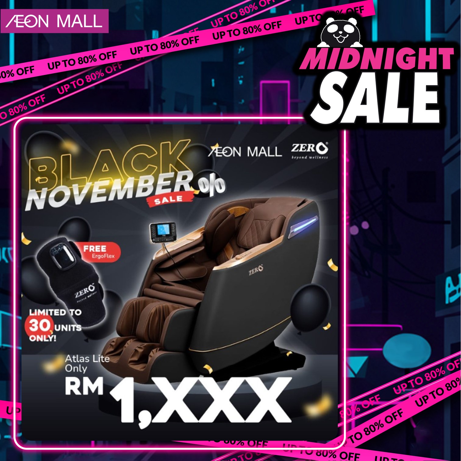 Shoppers enjoying Black November deals at AEON Mall