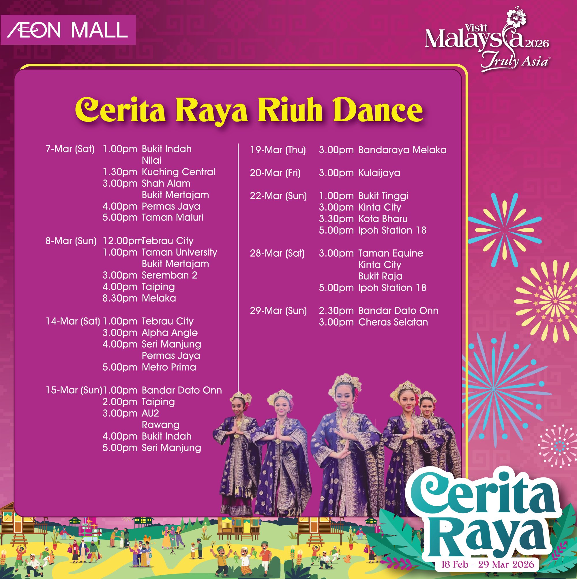 Families enjoying interactive festive activities