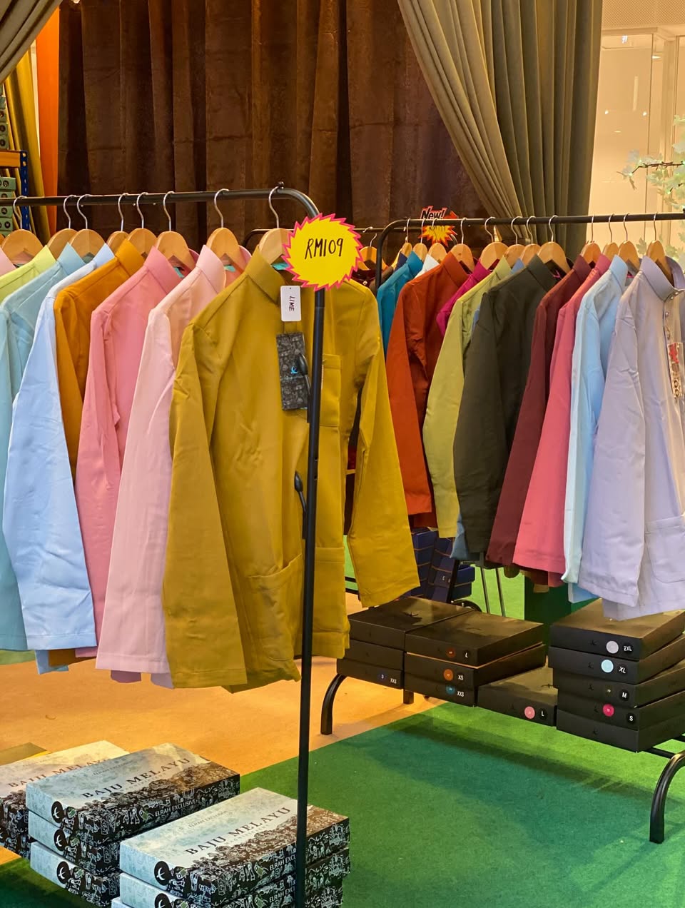 Elegant traditional wear display at AEON Mall Tebrau City