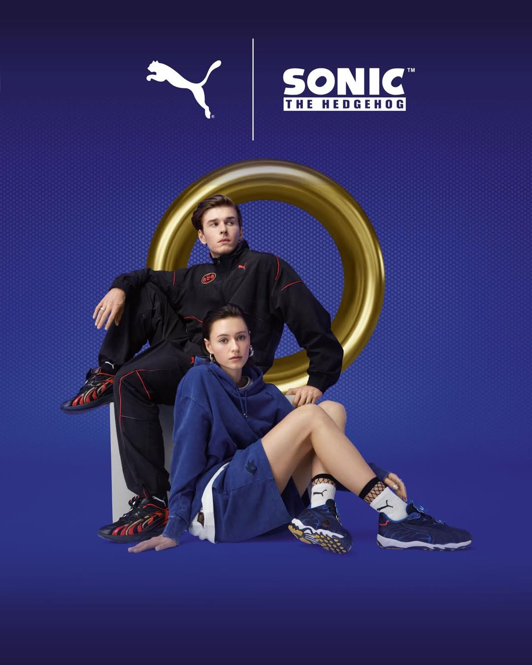 PUMA x Sonic the Hedgehog collection featuring apparel and footwear