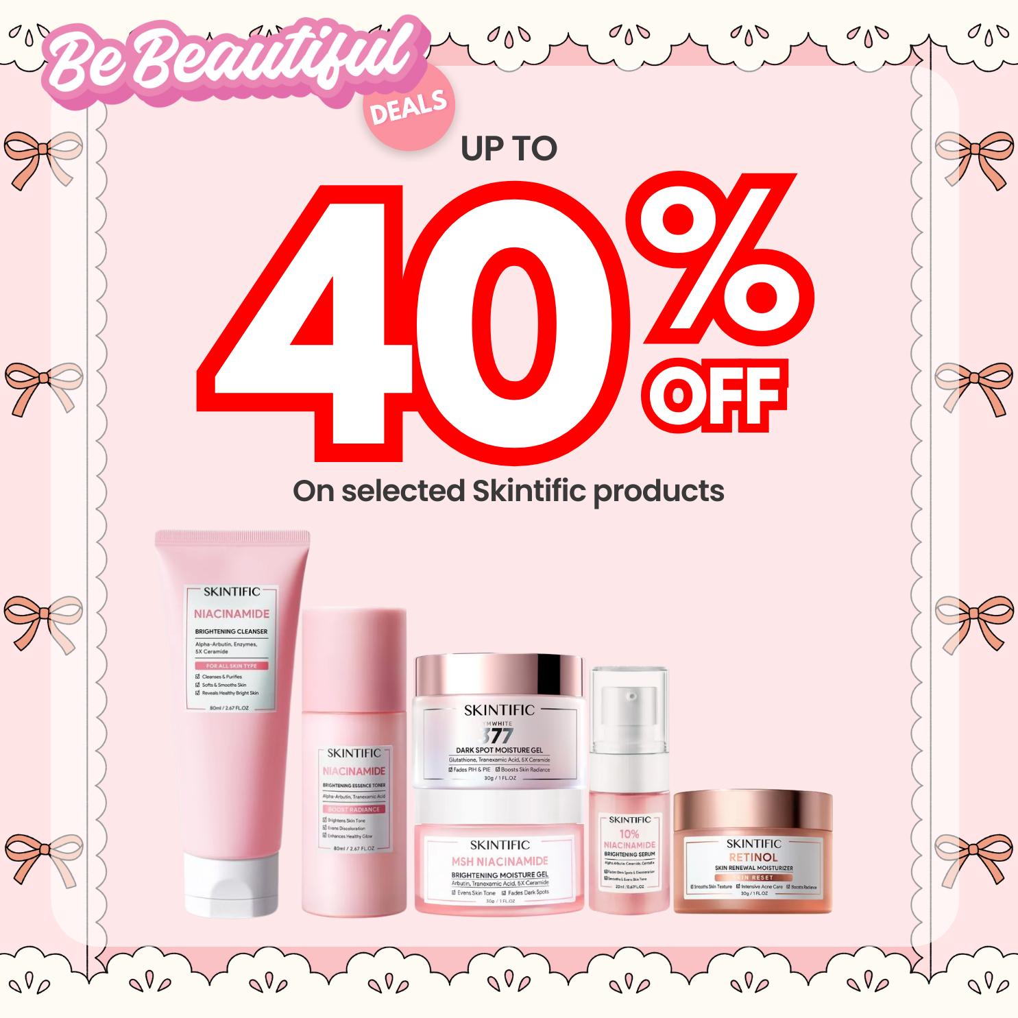 Promotional display of skincare deals