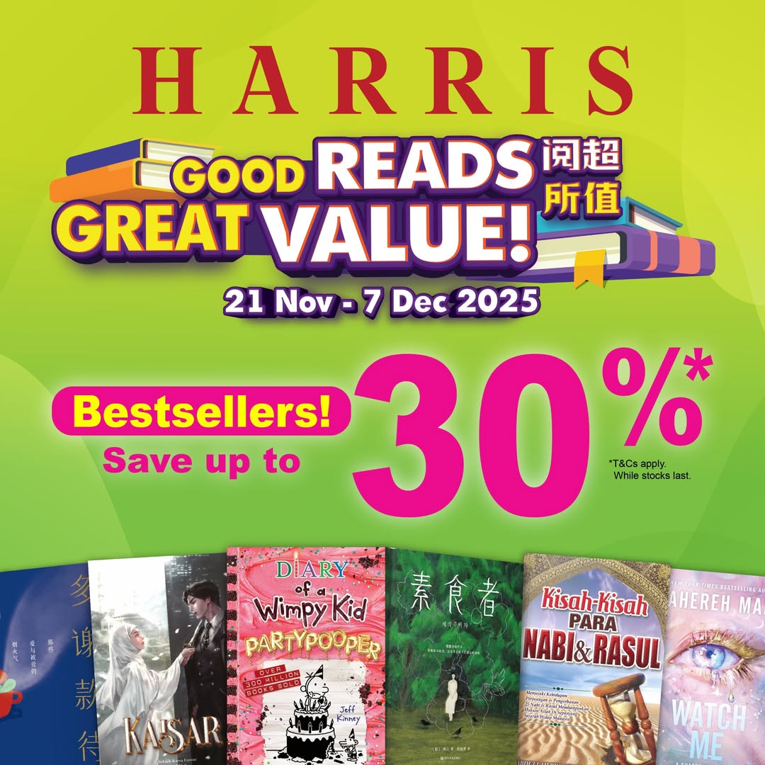 Promotional image for POPULAR's Good Reads, Great Values event, showcasing books, stationery, and other products