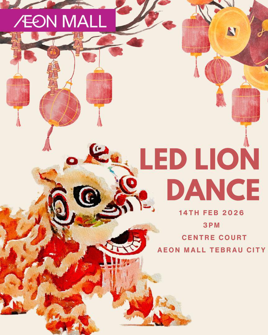 Spectacular LED Lion Dance at AEON MALL Tebrau City