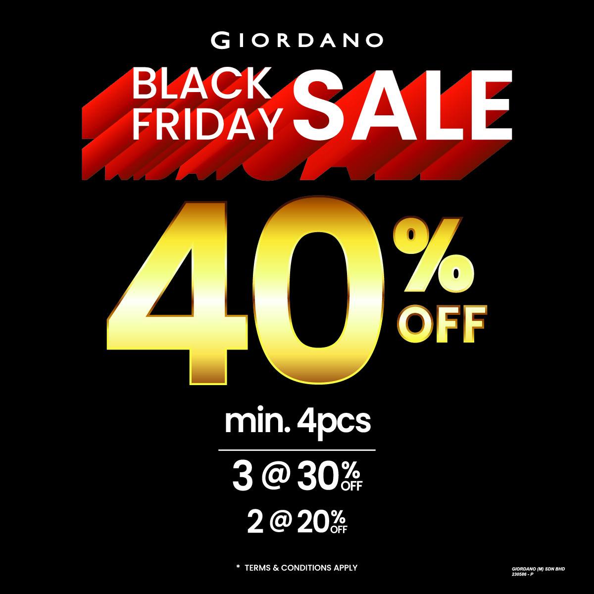 Giordano Black Friday Sale Display