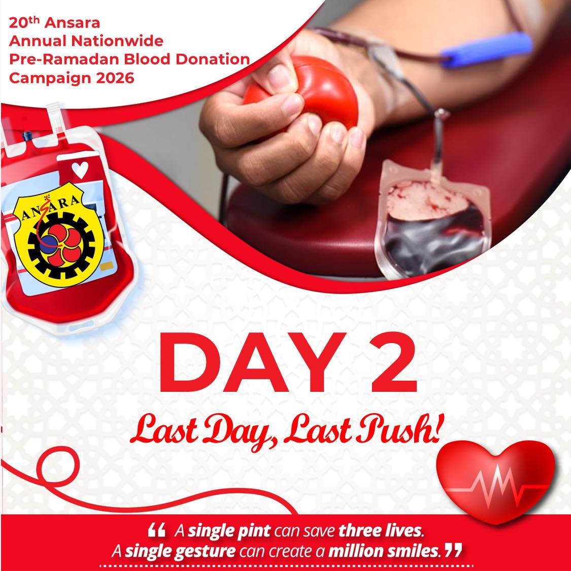 Medical staff assisting a donor at AEON Mall Tebrau City