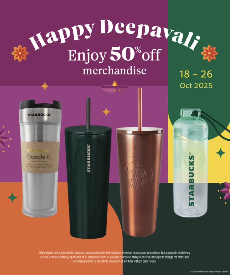 Starbucks Deepavali merchandise display