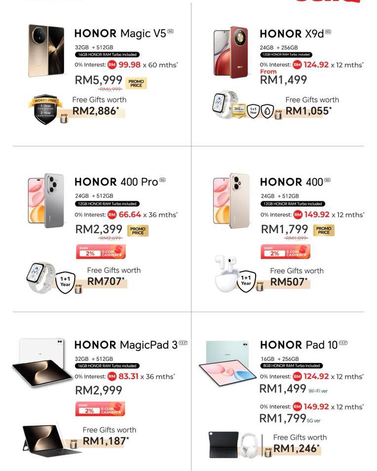 HONOR Magic8 Pro Roadshow display at AEON Mall Tebrau City
