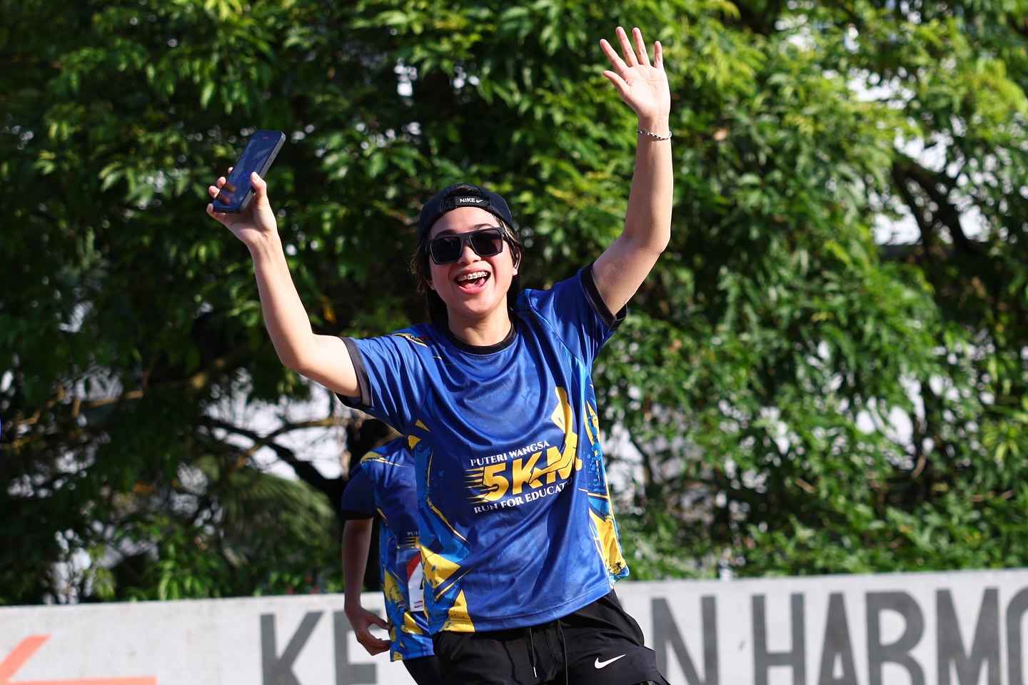 Runners enjoying the Run for Education route