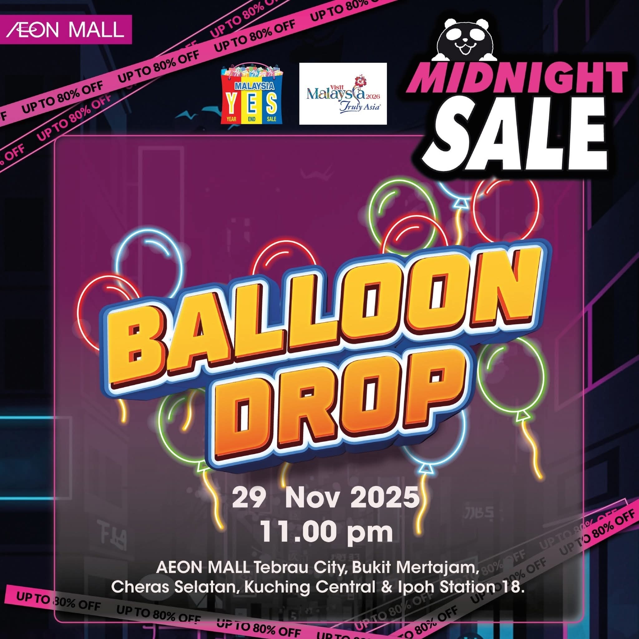 Close-up of colorful balloons from the drop