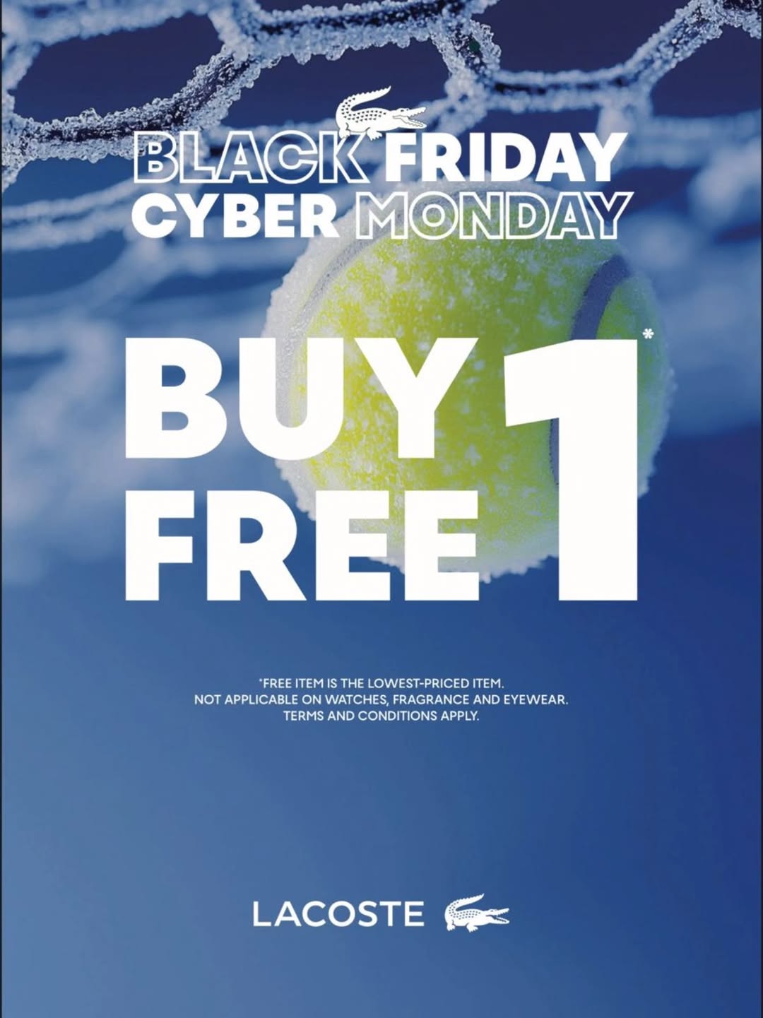 Lacoste Black Friday Buy 1 Free 1 Offer