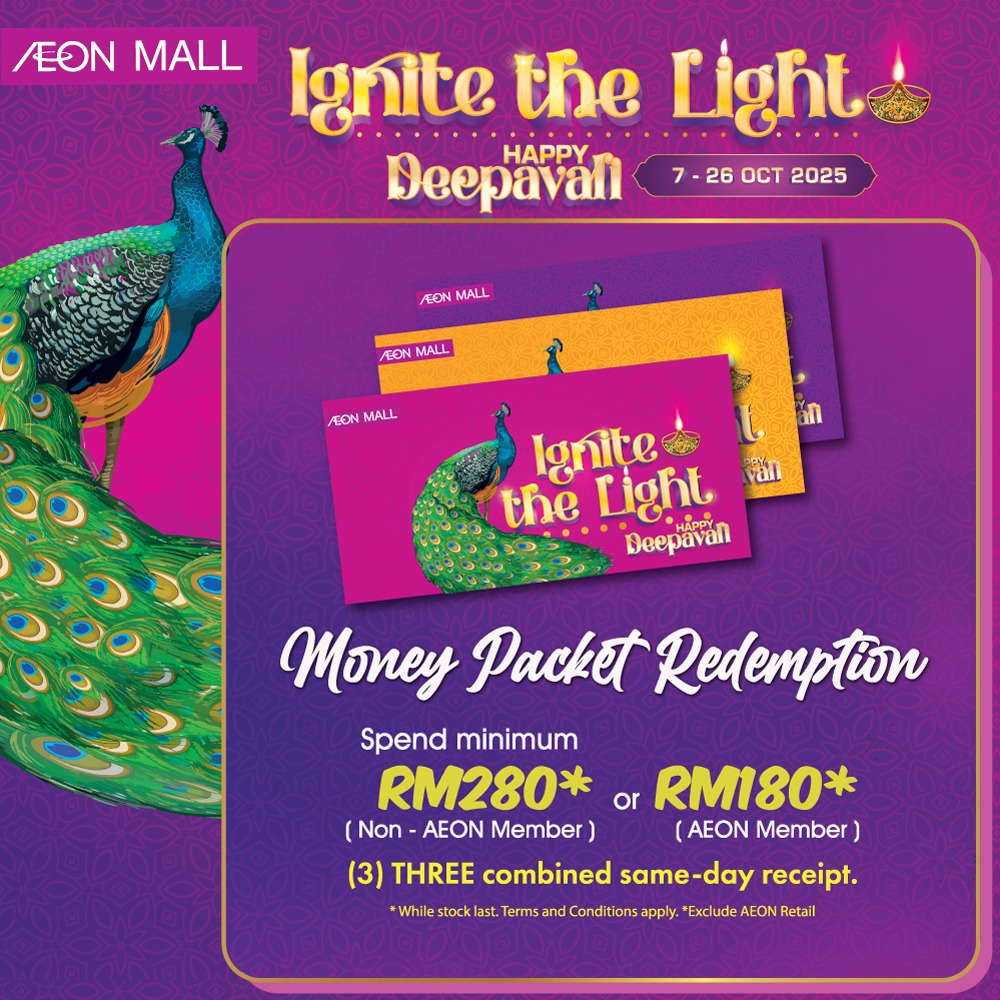 Deepavali celebrations and festive atmosphere at AEON MALL