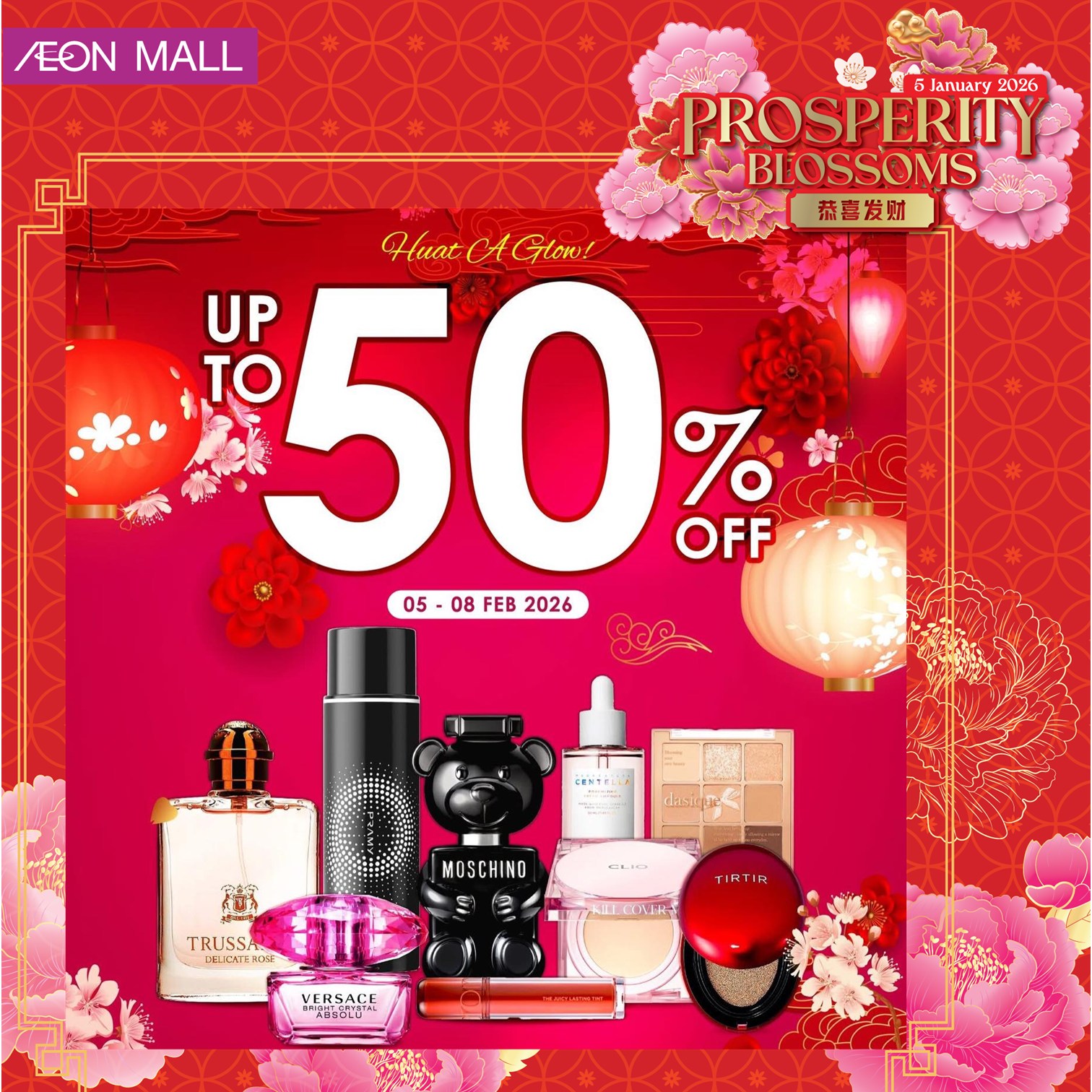 Families enjoying the vibrant cultural atmosphere of the Prosperity Blossom event