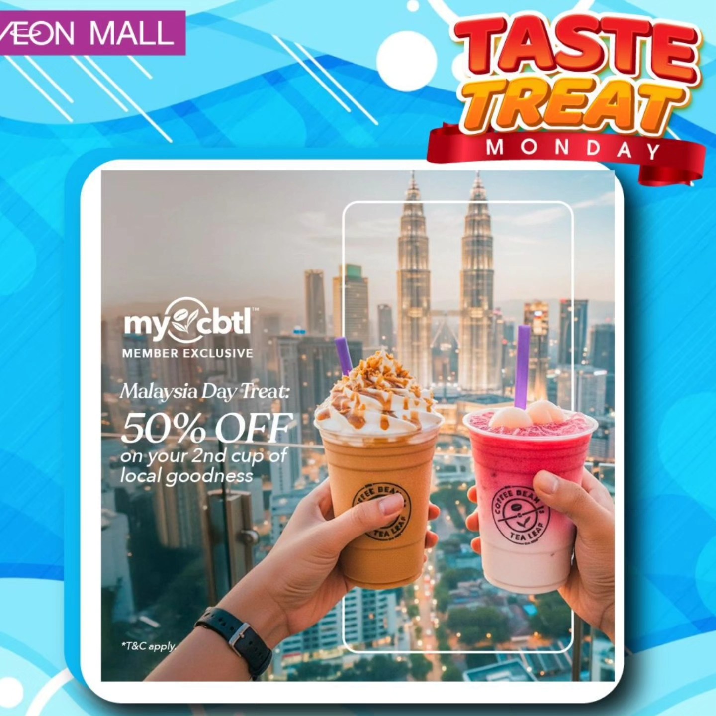 Close-up of a daily special promotion sign