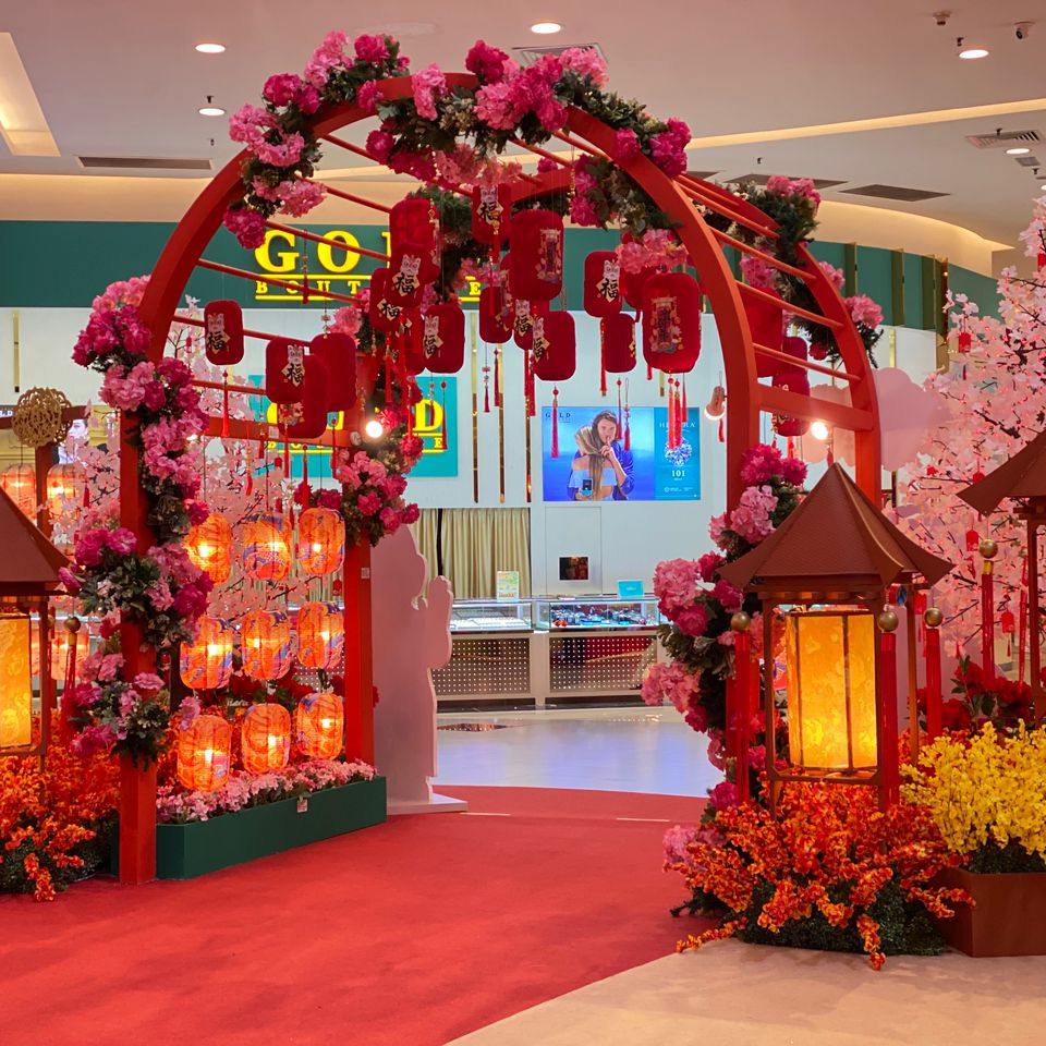 Intricate blossom arrangements creating a magical environment