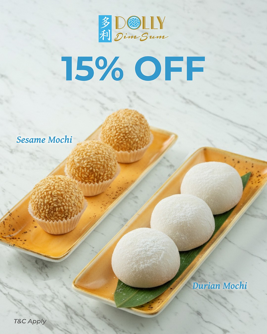 Delicious Sesame and Durian Mochi