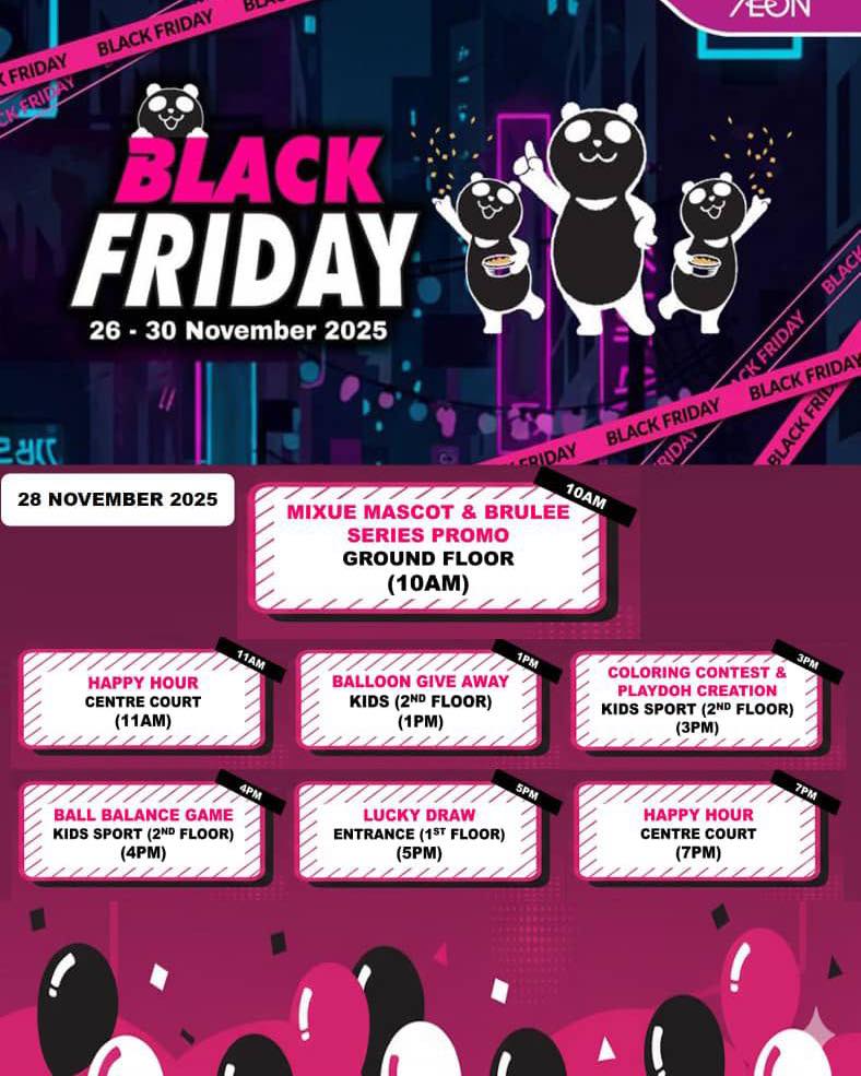 Exclusive giveaways and prizes showcased at AEON's Black Friday event