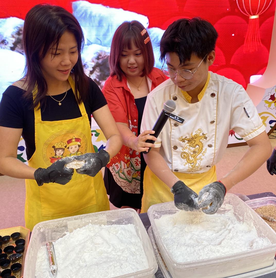 Our team interacting with the community during the holiday event