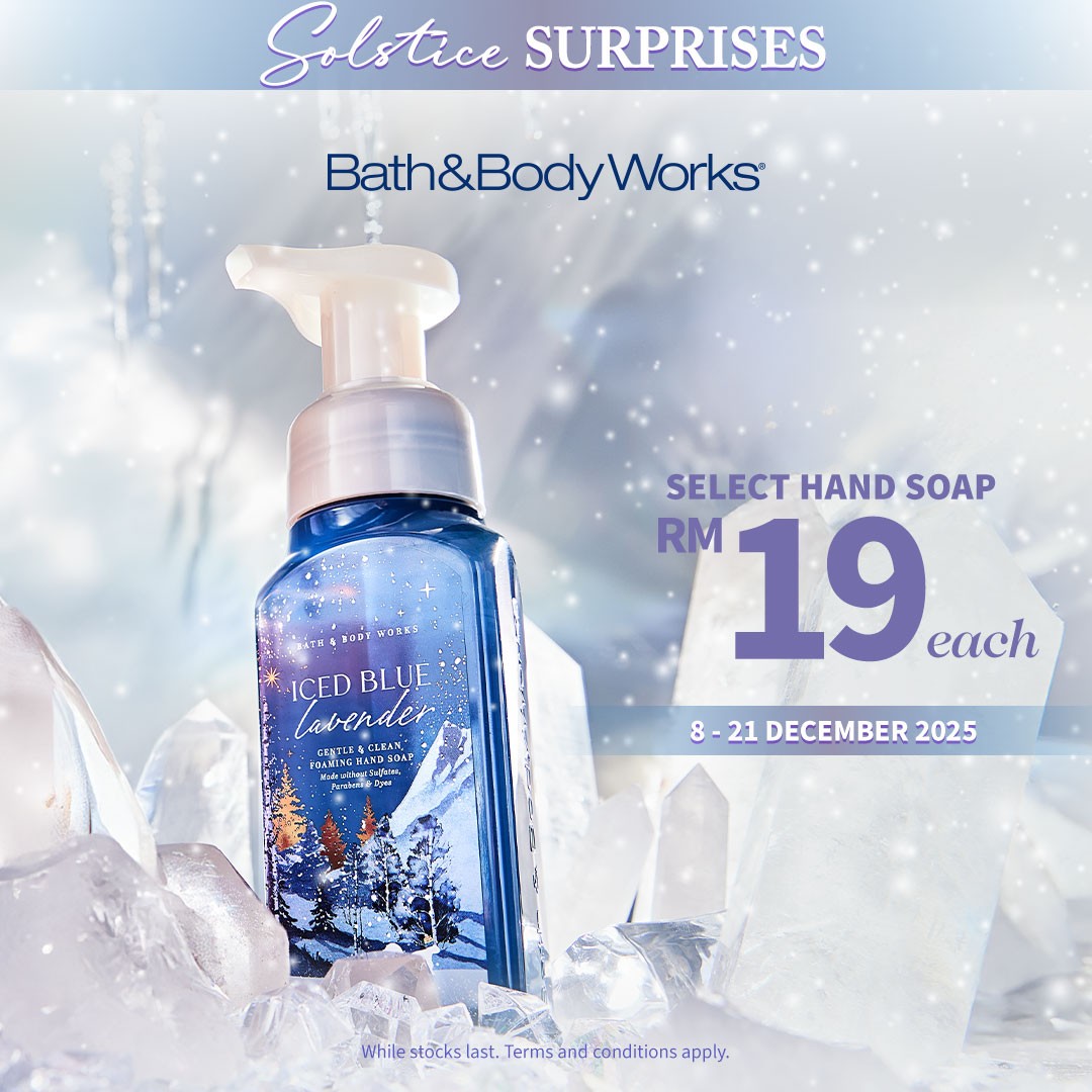 Festive Bath & Body Works product display