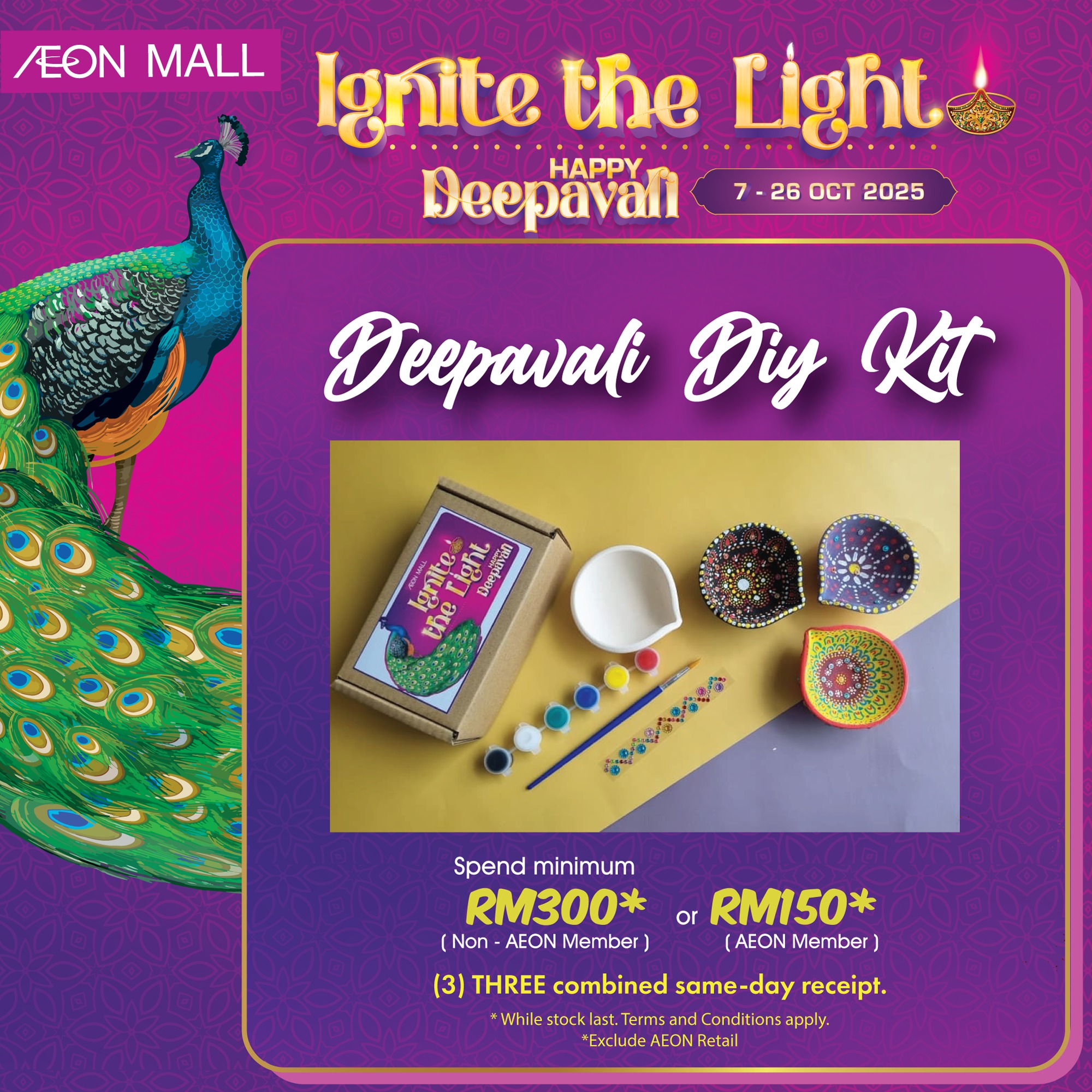 Deepavali celebrations and festive atmosphere at AEON MALL