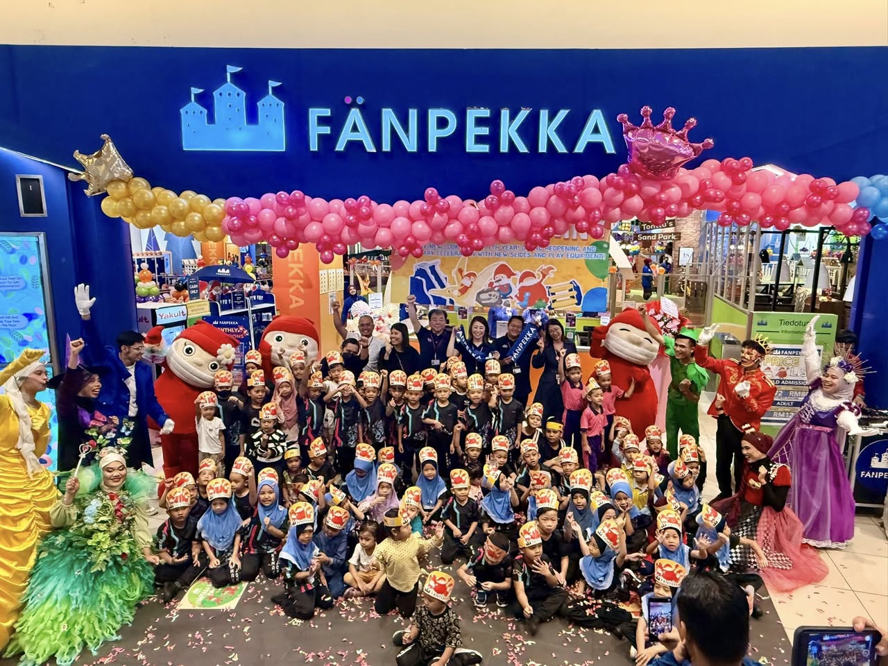 Happy children engaged in creative play at FANPEKKA amusement park