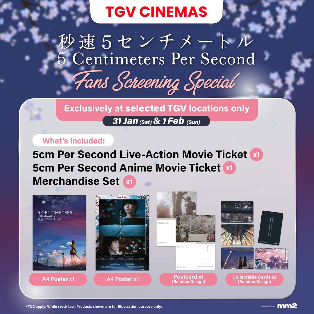 5 Centimeters Per Second Fan Screening Promotion