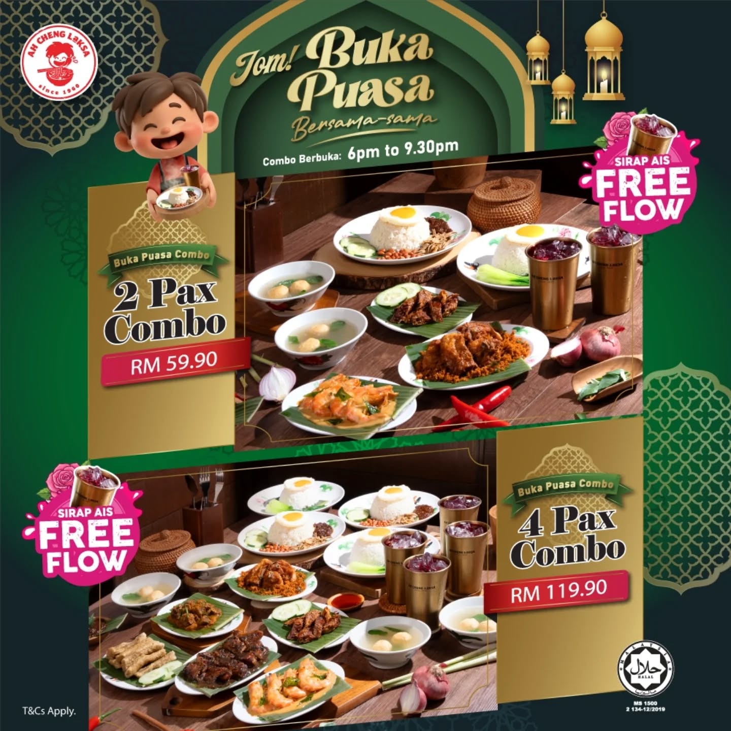 A delicious spread of traditional Malaysian noodle dishes including Asam Laksa and Curry Laksa