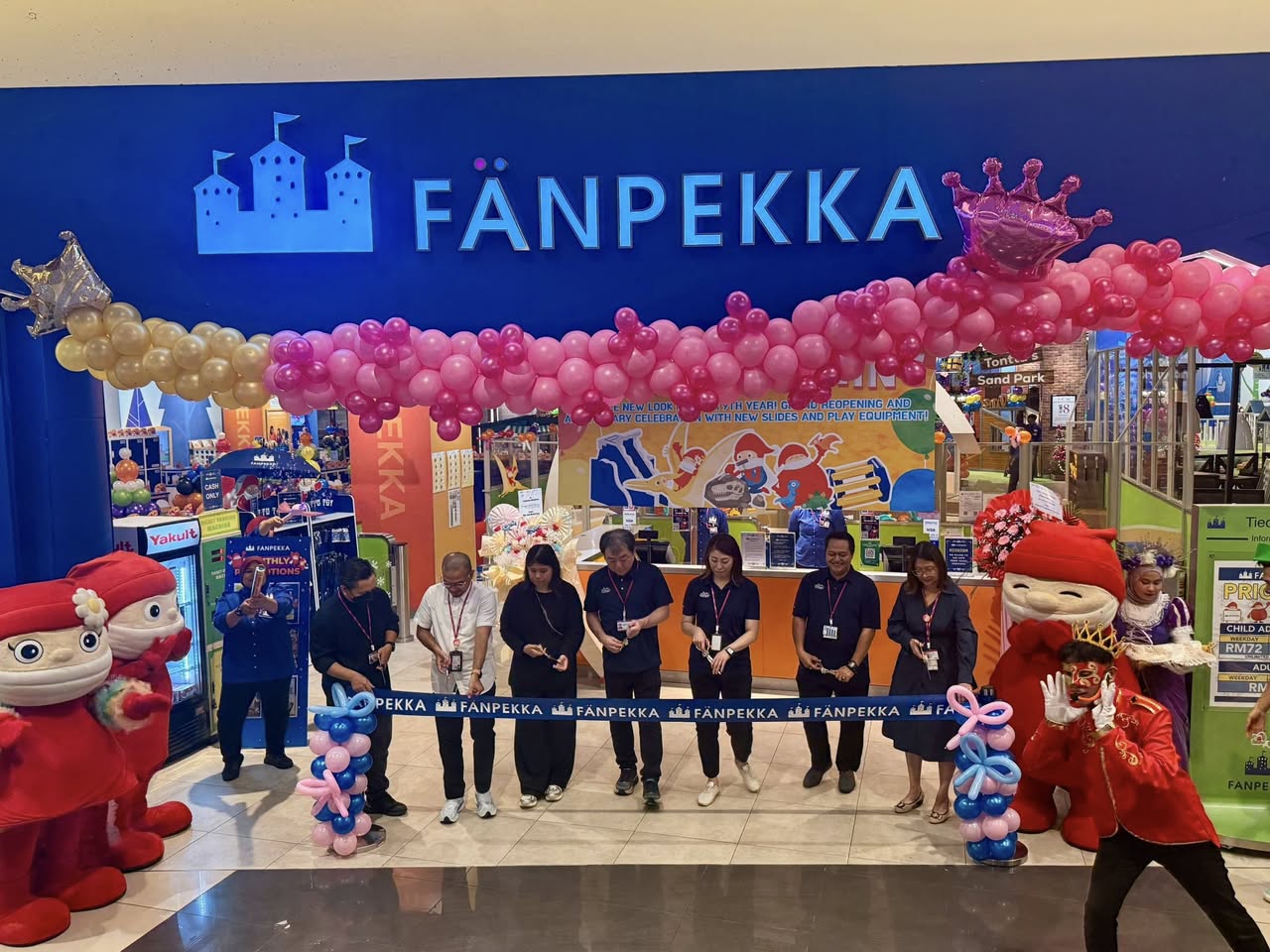 Excited children exploring a colorful play area at FANPEKKA