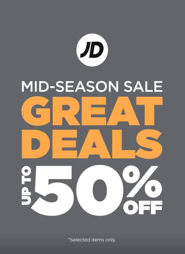JD Sports Mid-Season Sale Banner