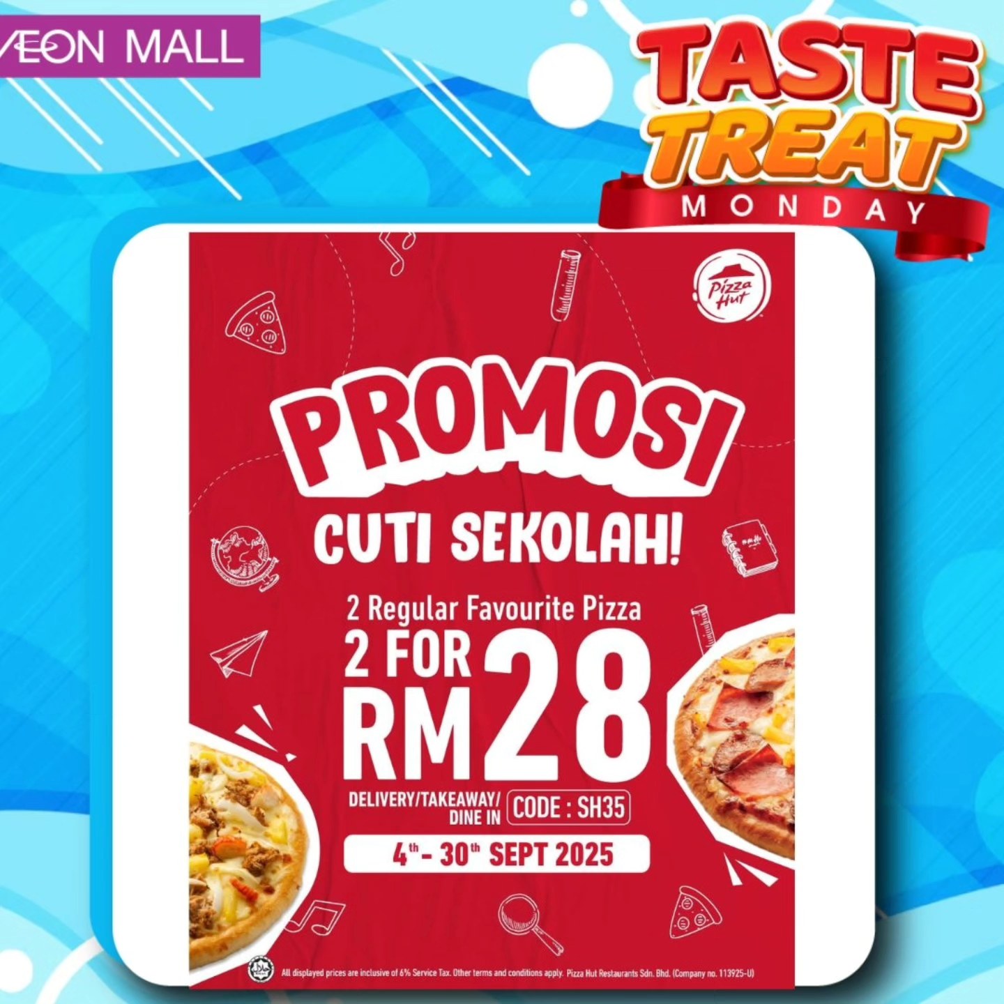 Exciting daily promotion banner at AEONMALL Tebrau City