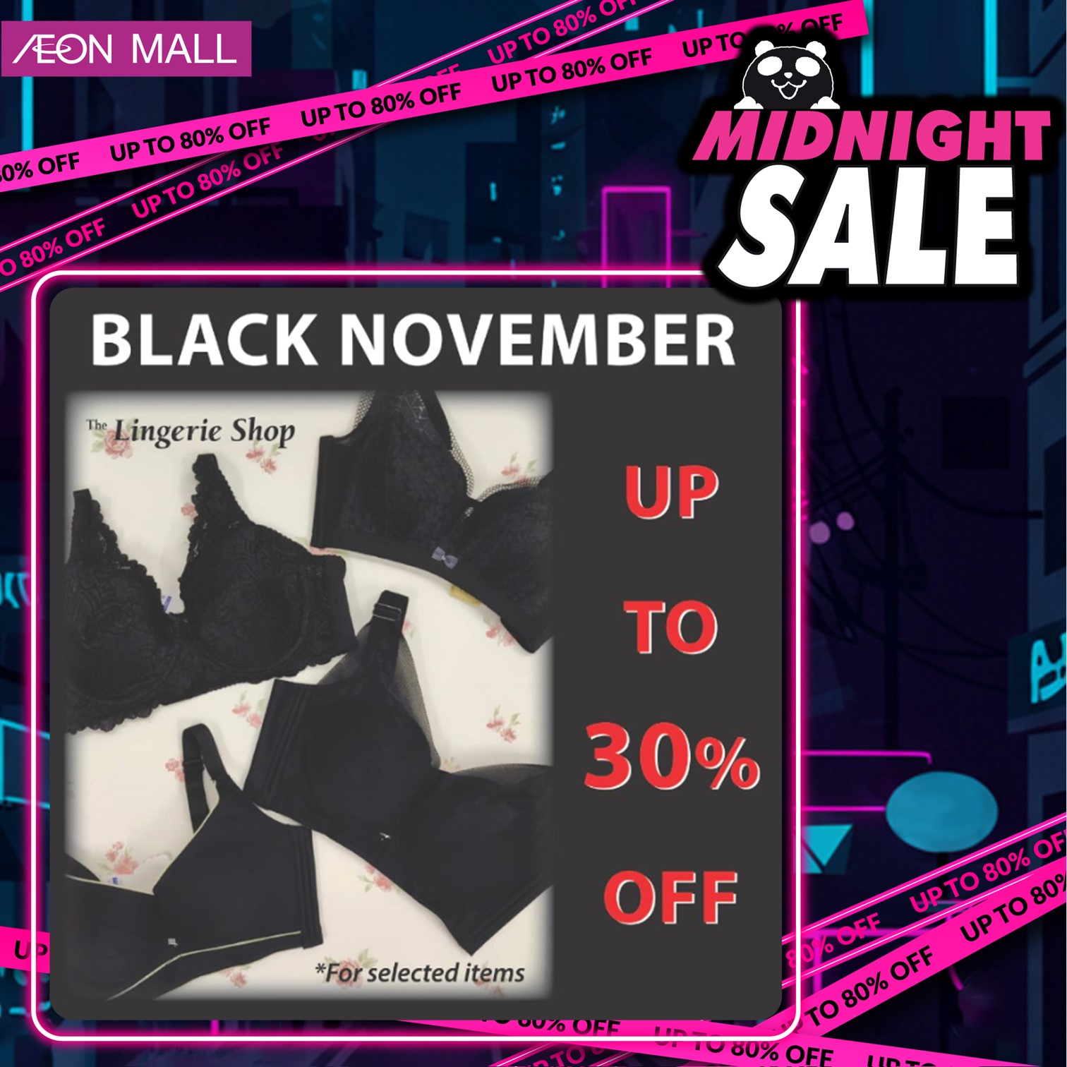 Diverse products on display for Black November sales