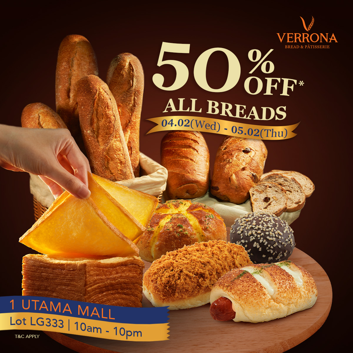 Freshly baked artisan breads