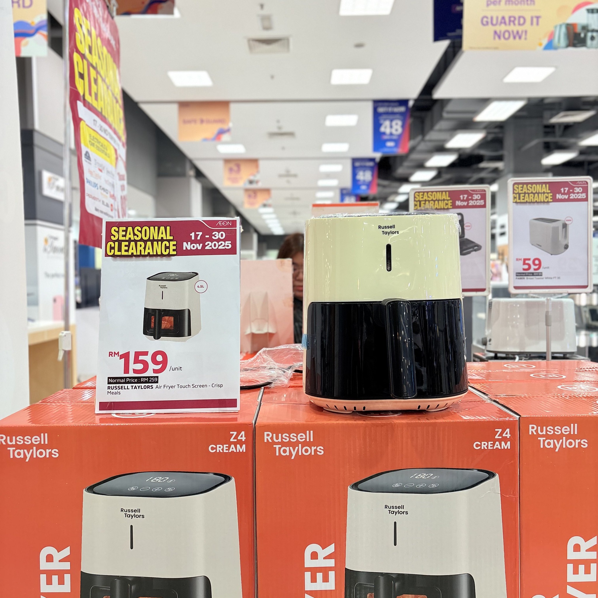 Electrical goods on sale at AEON Seri Manjung
