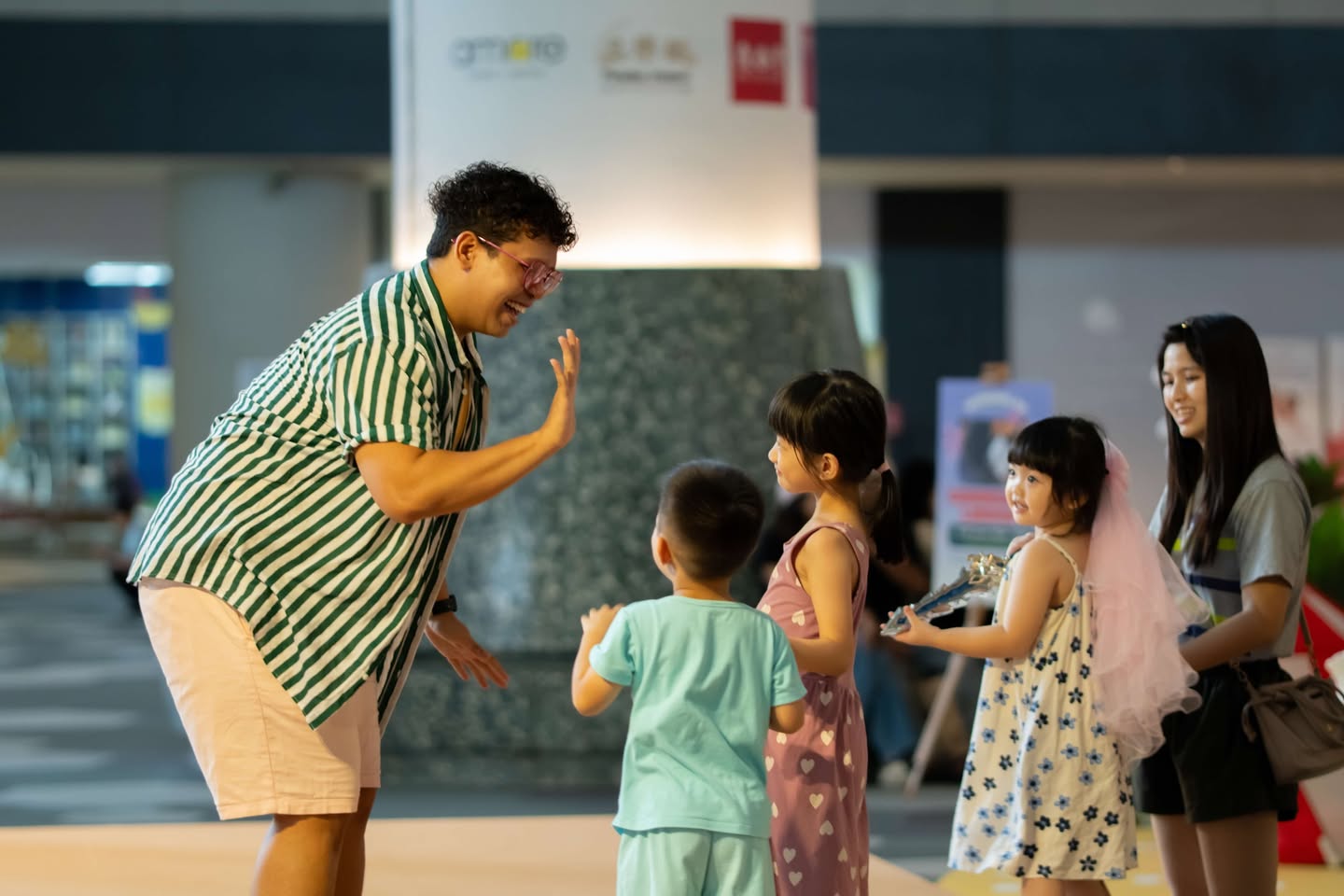 Vibrant community activities at the WonderLab event in Punggol Digital District