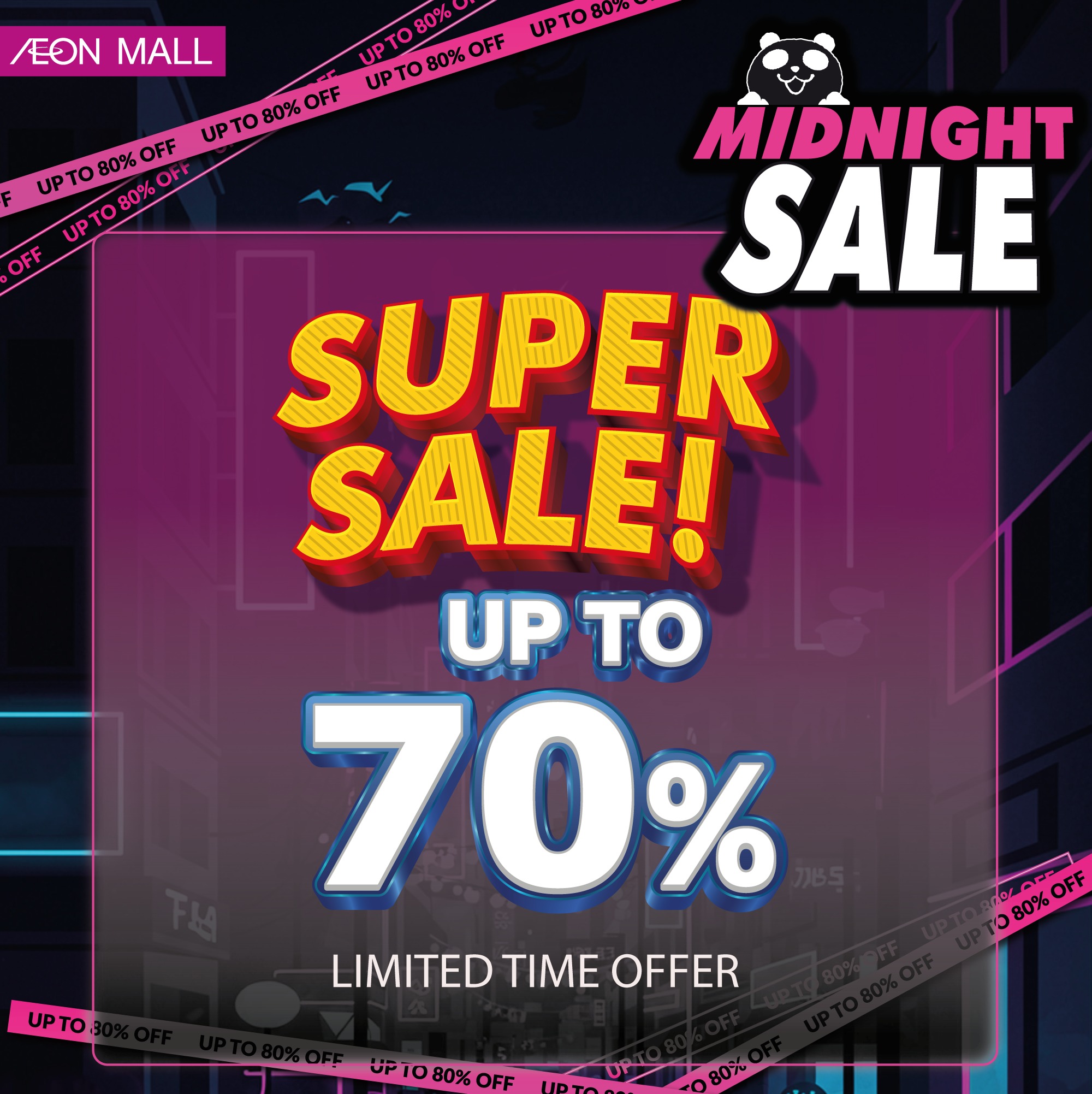 Promotional graphic highlighting discounts up to 70% off