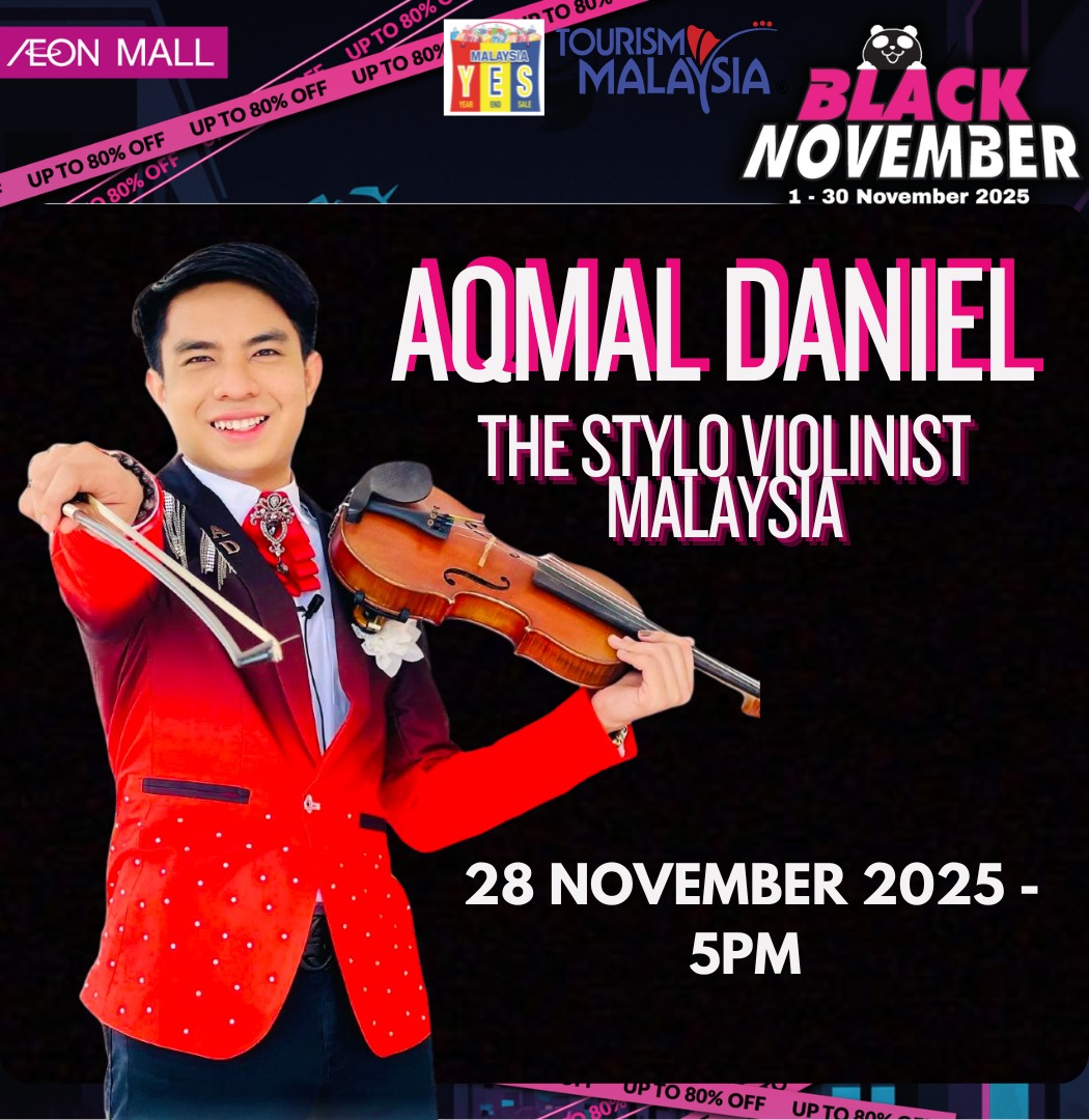 Excited shoppers during a Black Friday event at AEON Mall Tebrau City